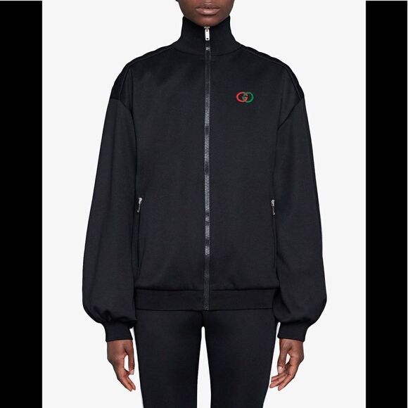 Gucci Technical Jacket w/GG Logo Elbow Pads